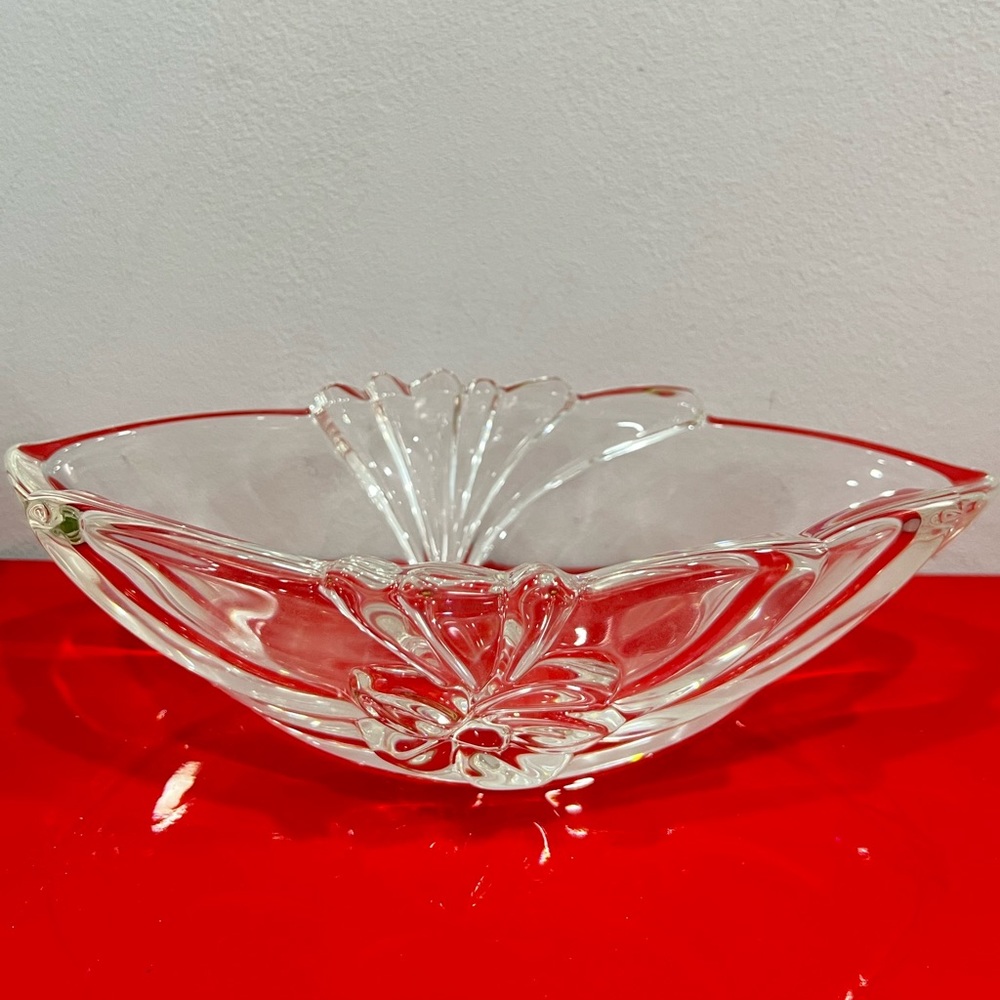 Vintage Walther Glas Satin Aloha Glass Fruit Bowl 9.5 inch 240mm made in Germany